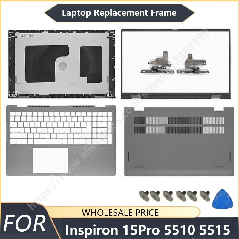 NEW For Dell Inspiron 15Pro 5510 5515 P106F Laptop LCD Back Cover Front Bezel Palmrest Bottom Case Laptop Frames