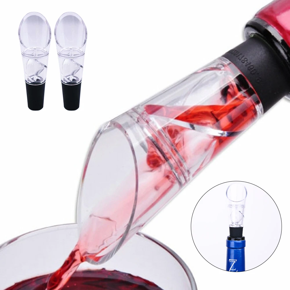 Quick Decanter White Red Wine Bottle Drop Stop Top Stopper Dumping Funnel Aerator Pourer Premium Aerating Decanter Spout