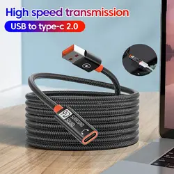 USB2.0 to Type C Extension Cable For Digital Type C Headphone Fast Charging Data Transfer USB3.0 Male to USB 2.0 Female Extender