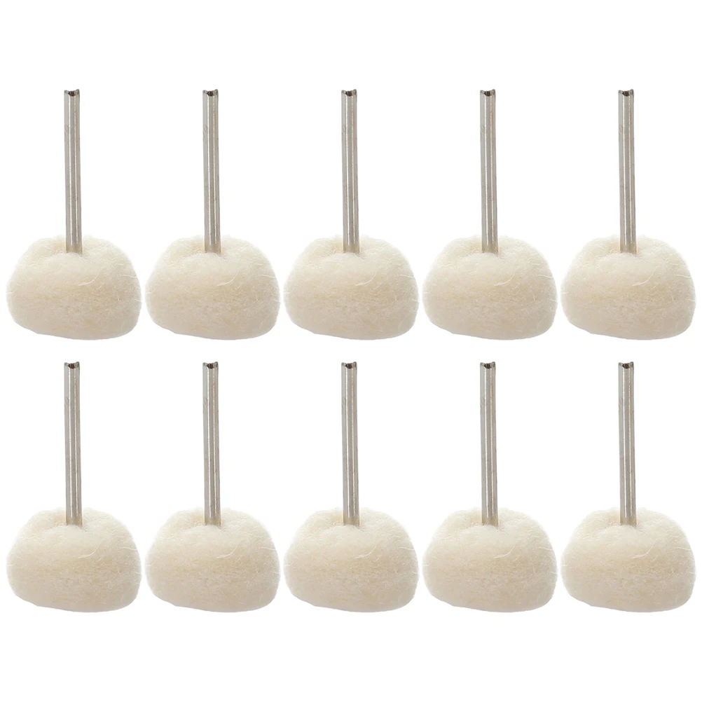 

10pcs Wool Grinding Heads Felt Brush Polisher Tools for Jewelry Watch Metal Polishing Buffing Sanding Drill Bits Grinding