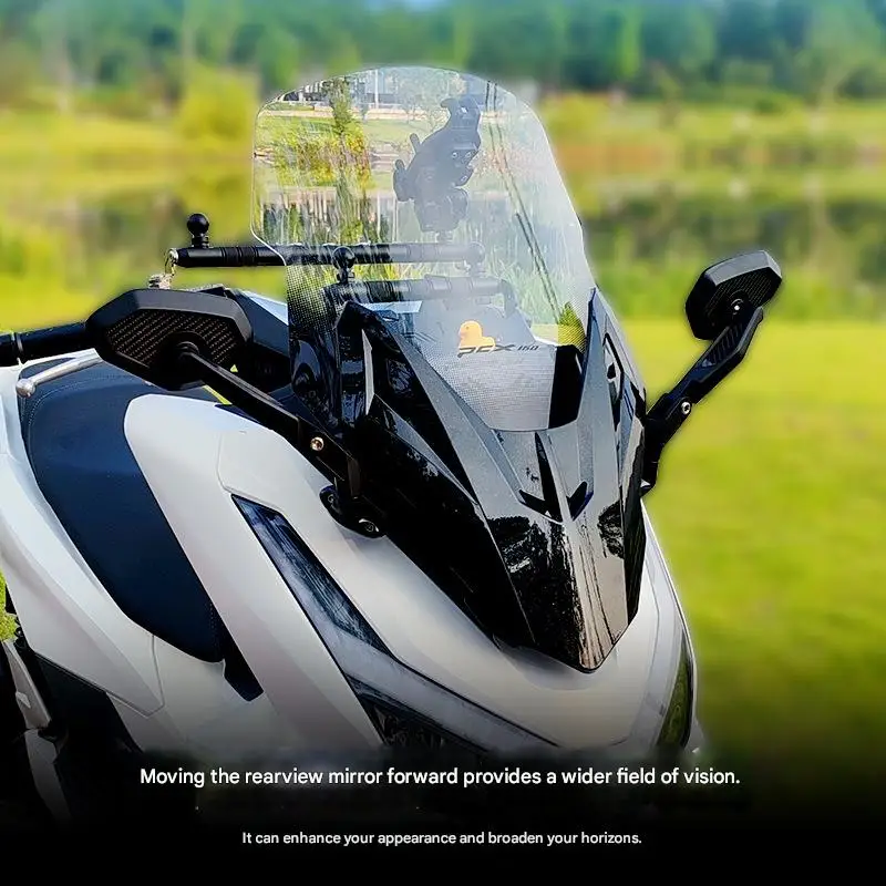FOR Honda PCX160 Modified Forza Front Windshield Mirror Forward Relocation Bracket Scooter Accessory 2025