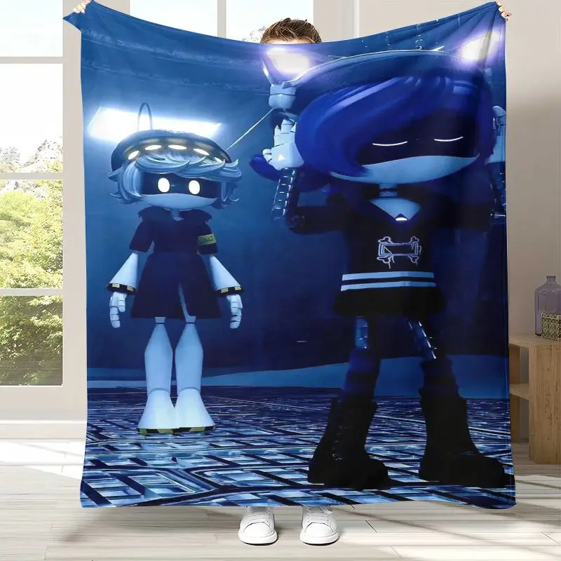 Murder Drones Uzi N Cyn Cartoon Flannel Throw Blanket,Cozy Warm Blanket for Bed,Sofa,Living Room,Picnic,Camping,Home Decor,Gift