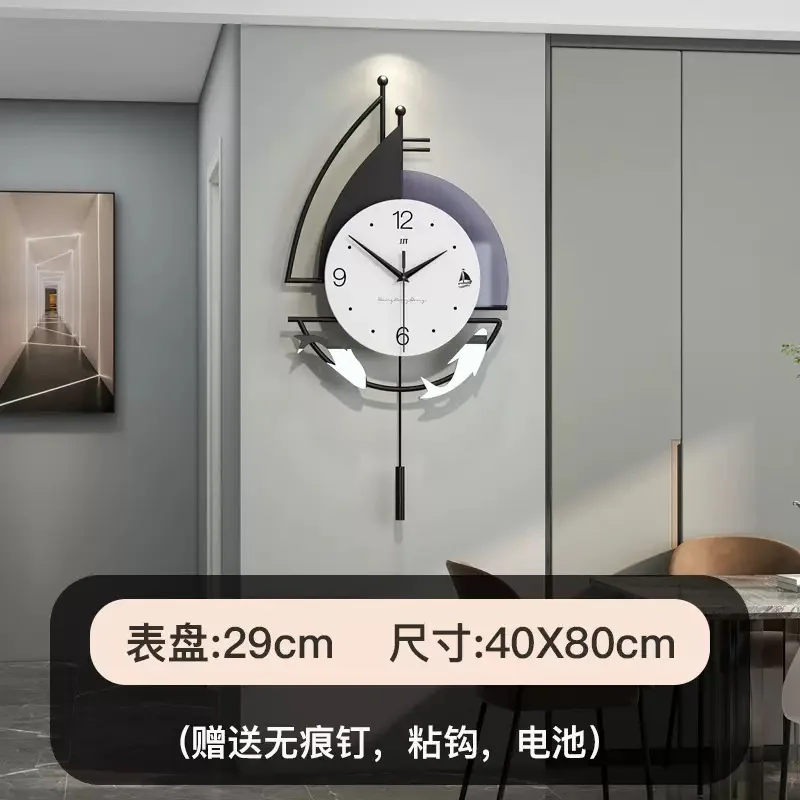 New Creative Home Clock Wall Hanging Modern Simple Wall Clock Living Room Fashion Restaurant Background Decoration Clock