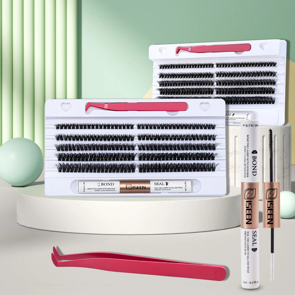 مجموعات الرموش الصناعية لاش السندات وختم مزيج لتقوم بها بنفسك جلدة تمديد عدة الملقط الرموش الصناعية مجموعة أدوات ماكياج