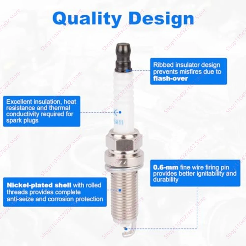 4Pcs 22401-JA01B Iridium Spark Plugs For Nissan Qashqai X-Trail Tiida Altima Note Renault Clio Laguna Koleos Megane Accessories