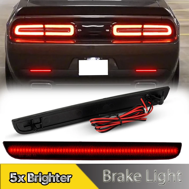 

2Pc For Dodge Challenger 2015-2022 LED Rear Bumper Reflector Light Red Tail Stoplight Brake Lamps Car Accessories OEM#68211188AA