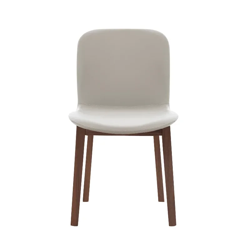 

New walnut dining , wabi sabi original minimalist leather chair