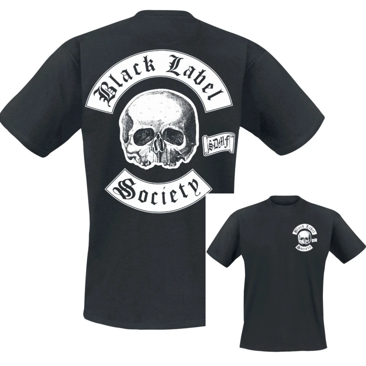 Skull Logo Pocket  Black Label Society T-Shirt Men Women Vintage Metal Rock Band Graphic Tee 100% Cotton Summer Streetwear Top