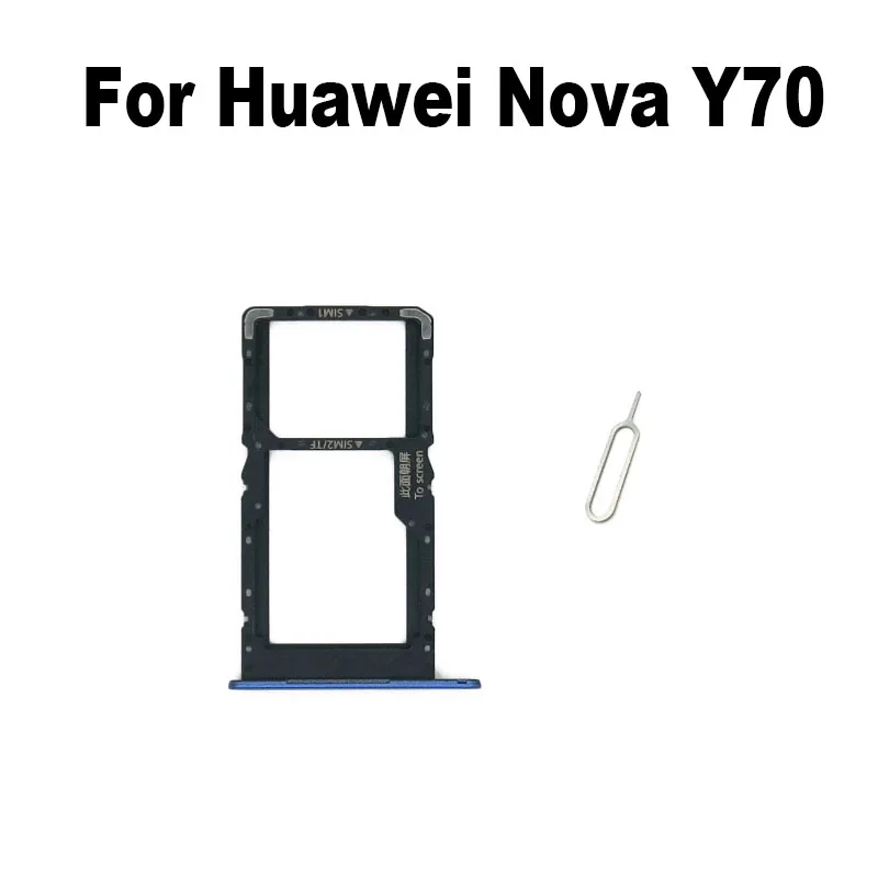 New For Huawei Nova Y70 Plus Sim Card Tray Slot Holder Socket Adapter Connector Repair Parts Replacement