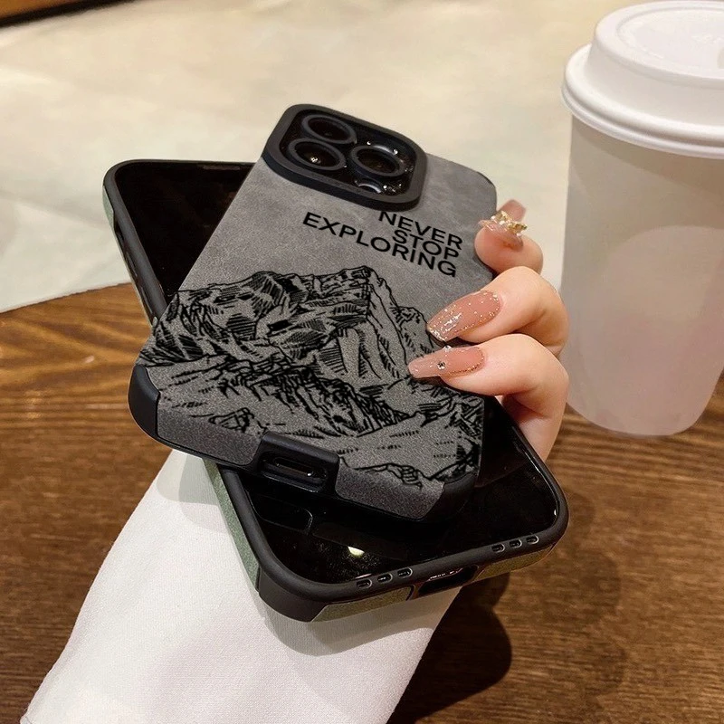 Obrázek 6: Moderní nikdy stop zkoumání telefon pouzdro pro iPhone 16 17 pro maxi 15 14 13 12 11pro pro maxi vzduch XR X XS 7 8 plus SE 2022 zakrýt