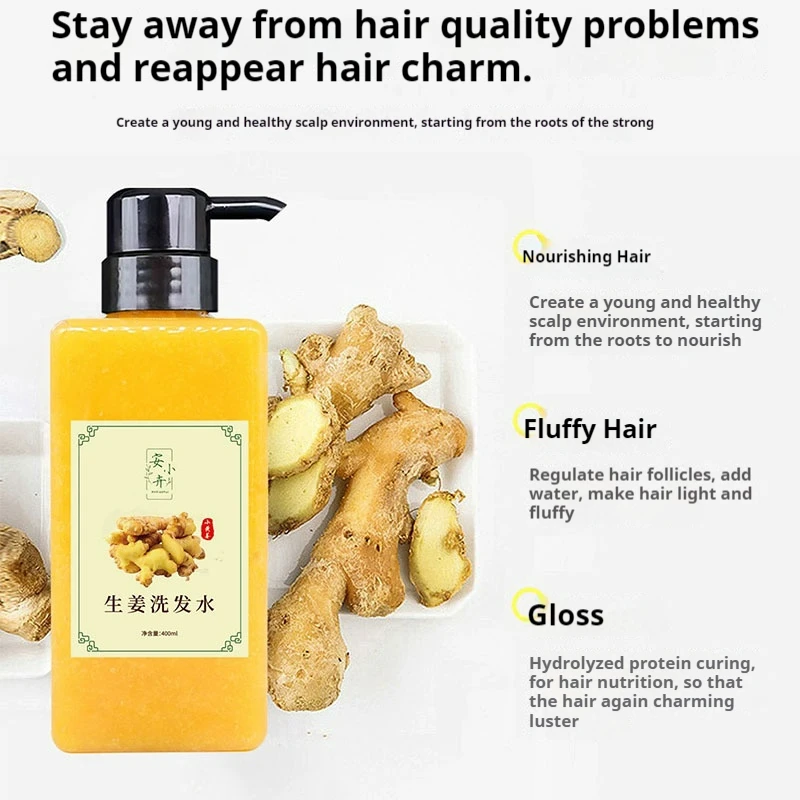 

Pure Ginger Shampoo for Hair Growth | Oil Control & Scalp Therapy | Natural Extract Thickening Treatment | Anti-Hair Loss Care