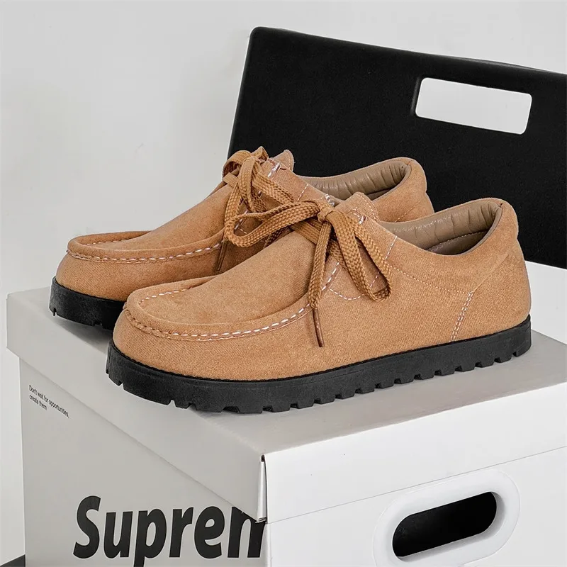 2025 オリジナルローファー男性フラット夏快適なハーフシューズ男レトロブラウンノンスリップメンズカジュアルシューズ zapatos パラやつ