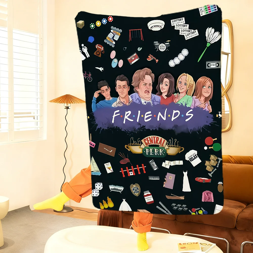 Classic F-Friends-S Logo Cool Blanket Throw Super Cosy Plush Living Room Sofa Couch Childish Birthday Gifts