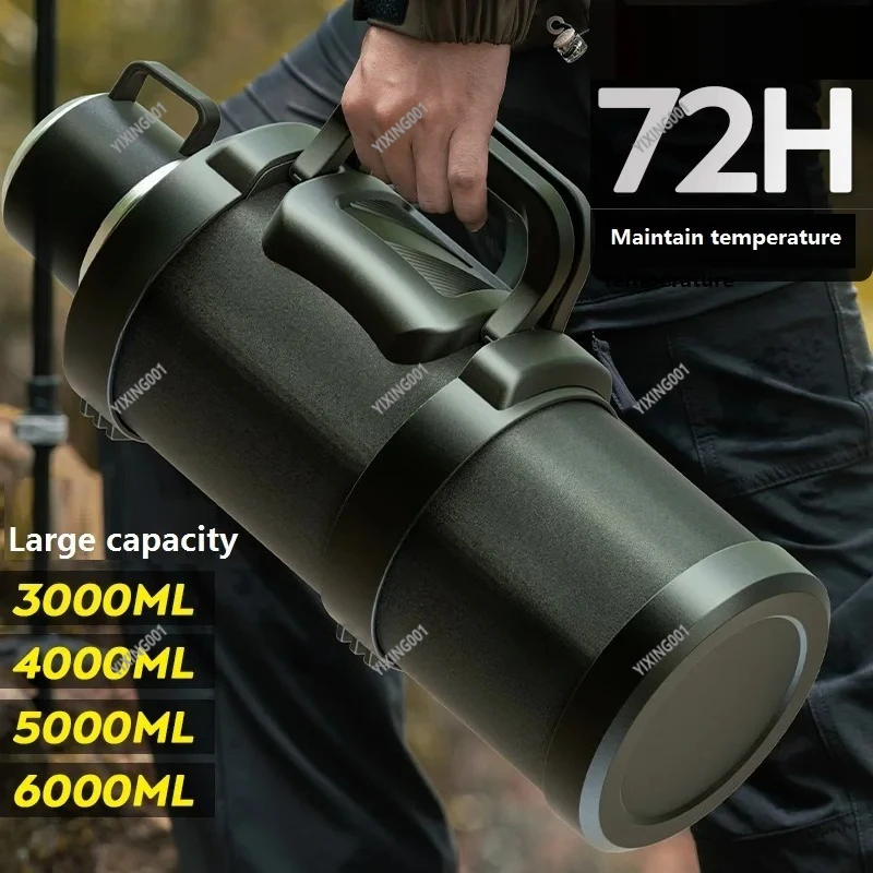 3L Stainless Steel Vacuum Flask Large Capacity Thermos Water Bottle for Hot Drink