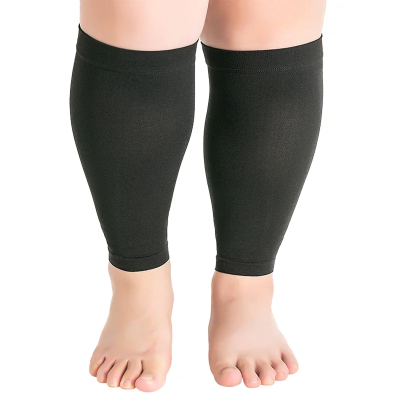 S-7XL Running Athletics Compression Sleeves Leg Calf Men Women Footless Stockings Varicose Veins Socks