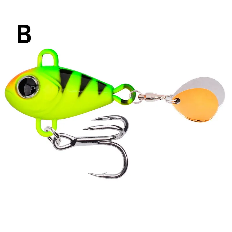 Appât Pêche Eau Douce Salée Leurre De Pêche En Métal VIB Avec Cuillère Vibrante,appât Éldur Avec Lot De 4