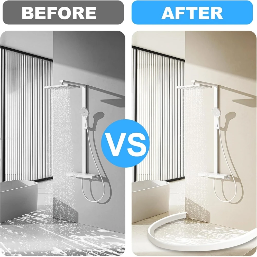 New Upgraded Version Bathroom Silicone Shower Barrier Water Stopper Bendable Anti Splash Dry Wet Separation Shower Accessories
