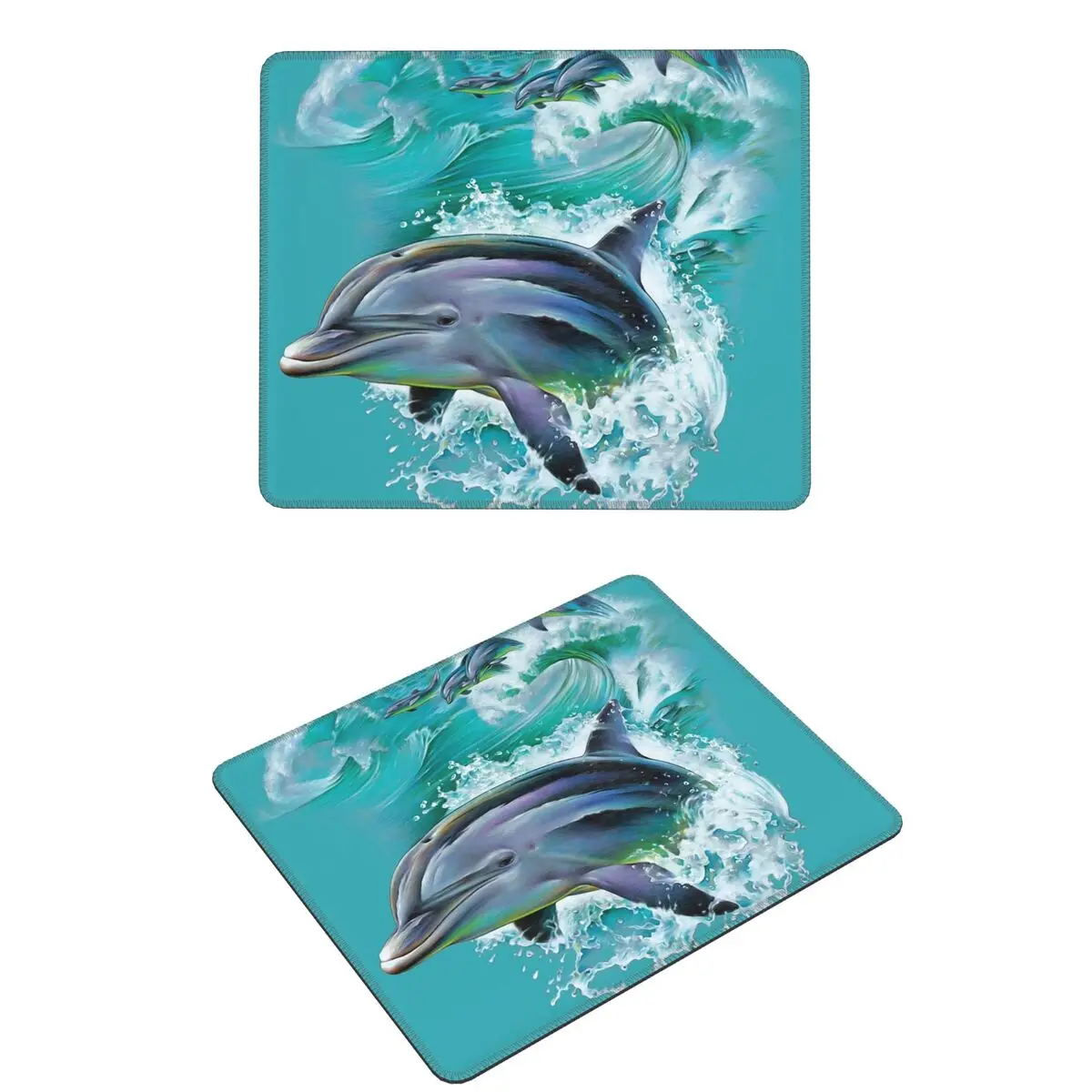 

Dolphins Catching Waves Mouse Pad Computer Keyboard Mouse Mat Gaming Laptop Desk Mat Office Accessories Table Mats