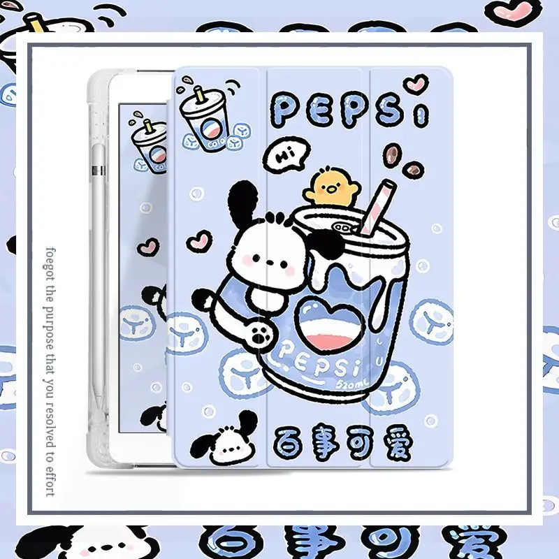 Pochacco Case For iPad 10th Generation 10.9 Inch 7/8/9th 10.2in Cute Case 2024 Air6 Pro 11in Mini4 5 Tablet Cover With Pen Slot