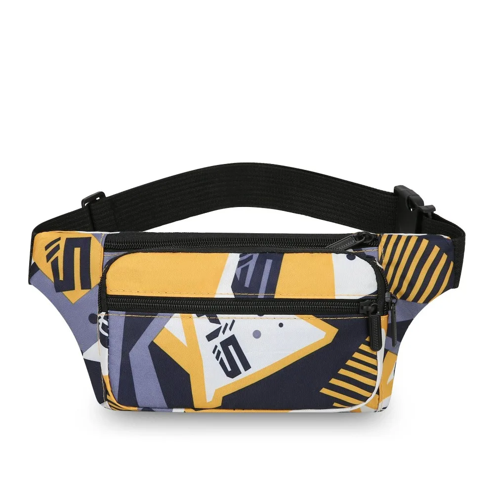 

New Nylon Polyester Men Waist Bag Multifunctional Large Capacity Chest Bag 5 Colors Mobile Phone Bag Unisex