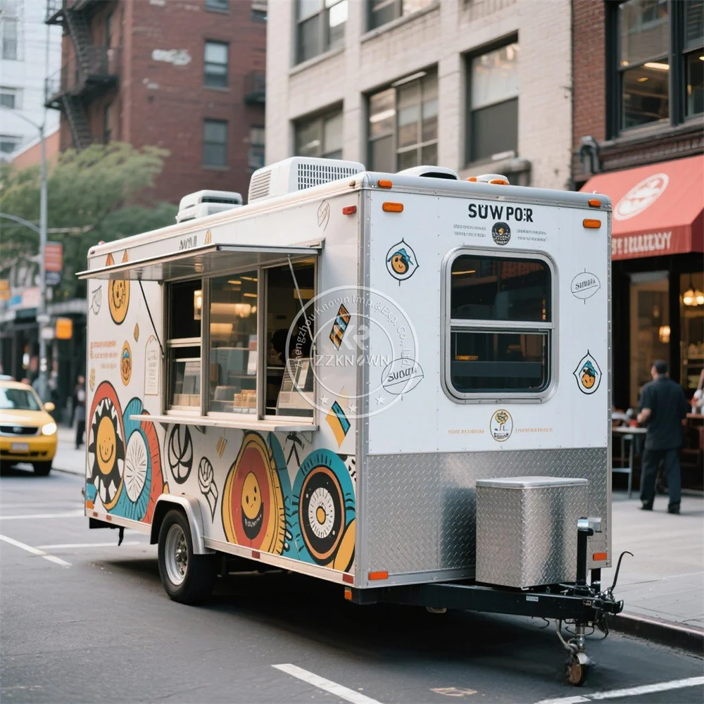 

Food Trailer Coffee Kiosk Catering Truck Trailers Street Restaurant Fully Equipped Concession Pizza Food Truck With Full Kitchen
