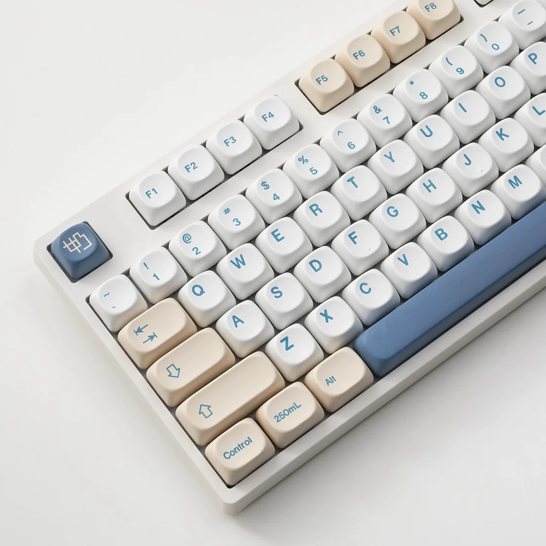 GMK Soy Milk Keycaps MOA Height PBT Sublimation 68/75/84/87/98/104 Non-mechanical Keyboard