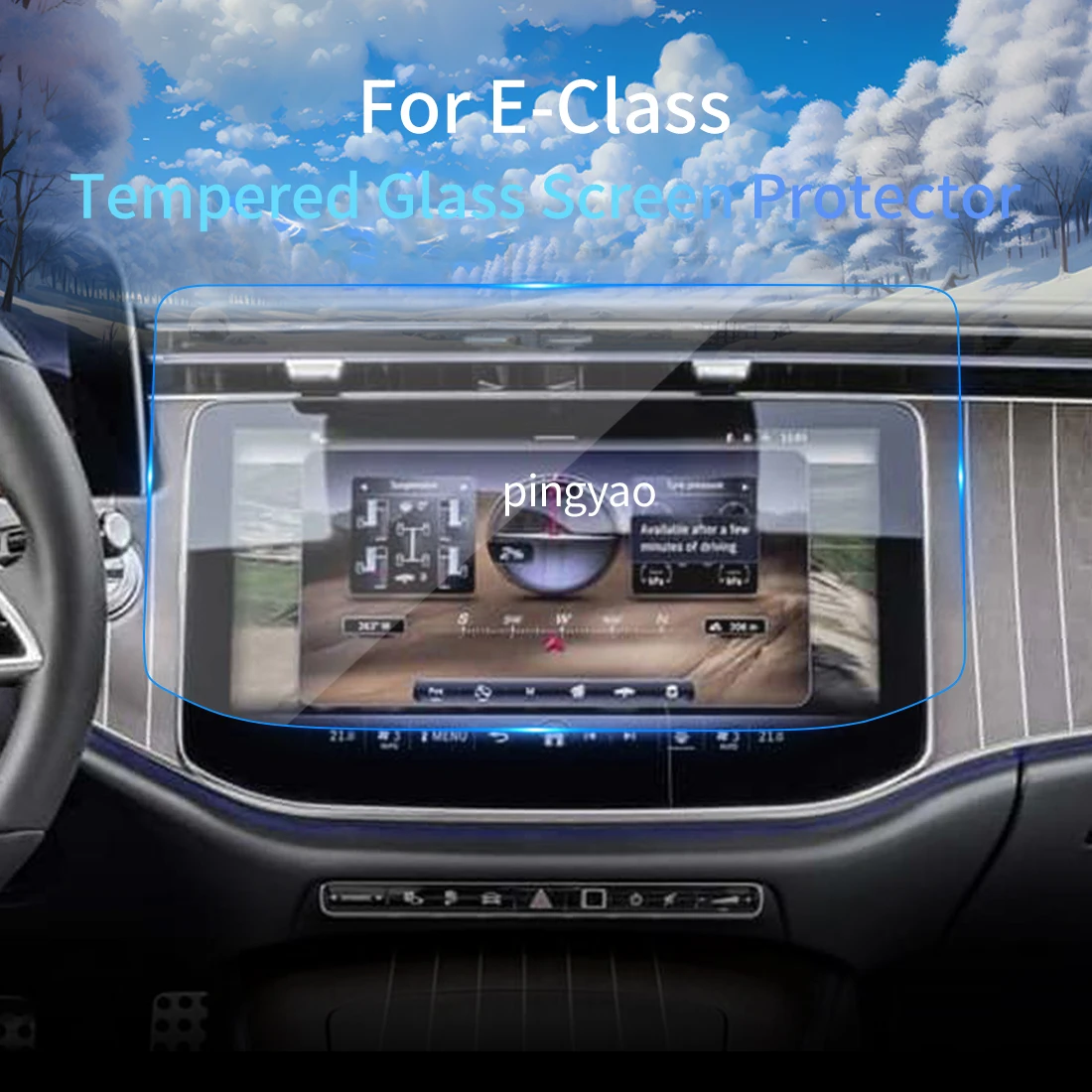 

Car Sticker Screen Protector Navigation Display Tempered Glass Protective Film Car Accessories Vehicle For 24 Benz E-Class