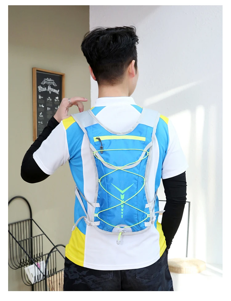 NEW Bike Radfahren Schließen Fitting Blase Rucksack Hydratation Tasche Lagerung Pack Marathon Laufen Jogging Knapsack Ultra Licht Wasserabweisendes Gewebe Triathlon Mini Rucksack – Detail 15