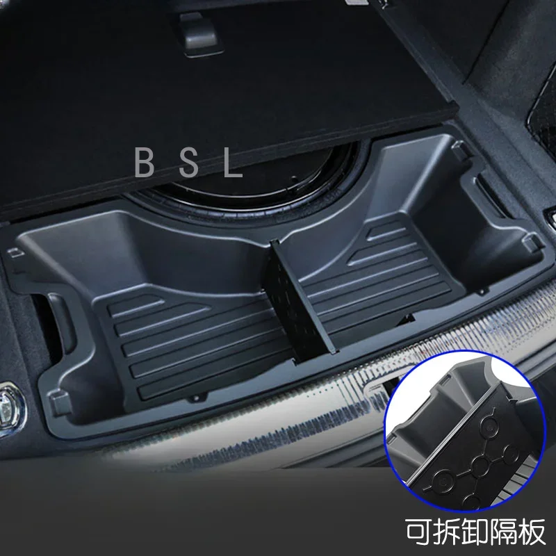 

Car Accessories For Audi Q5 8R SQ5 2008-2016 Trunk Multifunction Storage Box Tool Organizer Container Plastic Tray