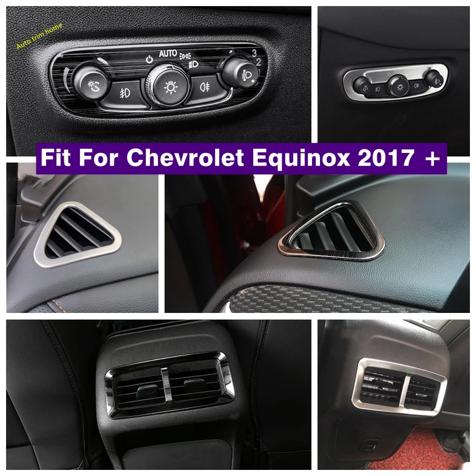 

Dashboard Air Outlet Vent / Rear Armrest Box / Lights Control Panel Cover Trim For Chevrolet Equinox 2017 - 2022 Car Accessories