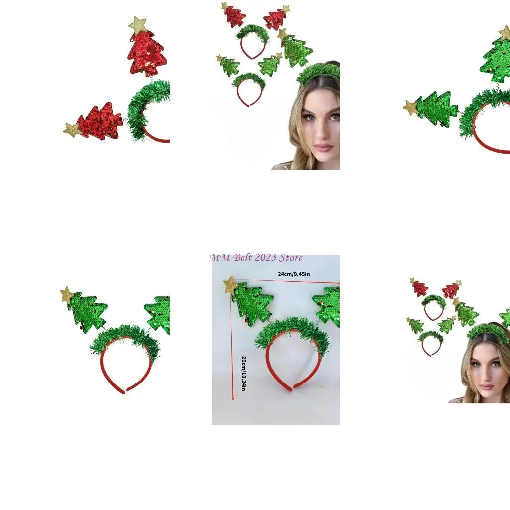 

49me Sparkling Рождественская елка фестиваль Festival Props Hairhoop с Священными Священниками Семейство Собрание головных