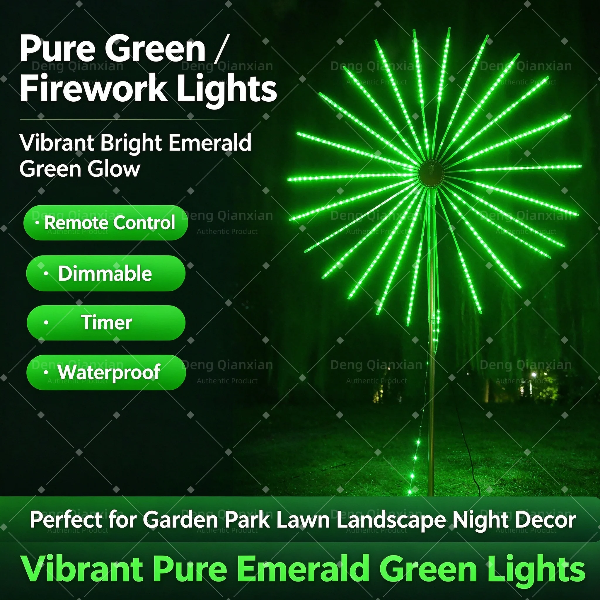 APP Controlled Smart Firework Lights, Programmable RGB Sound Sync Dancing, Dual Speakers Waterproof Outdoor Holiday Decor