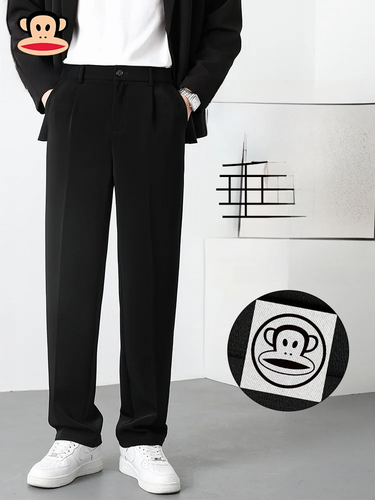 

PaulFrank Men's Loose Casual Trousers Spring New Sle Drapey Comfortable Spring Faion High-End Feeling Loose Fit Pants