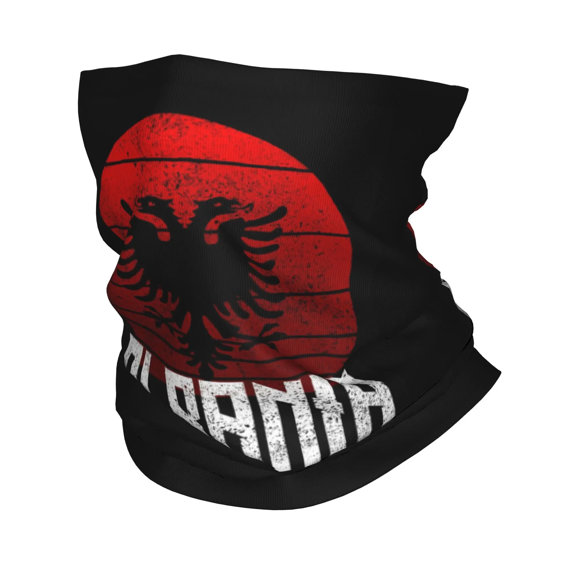

Retro Albania Flag Bandana Neck Cover Printed Mask Scarf Multi-use Face Mask Outdoor Sports Unisex Adult Breathable