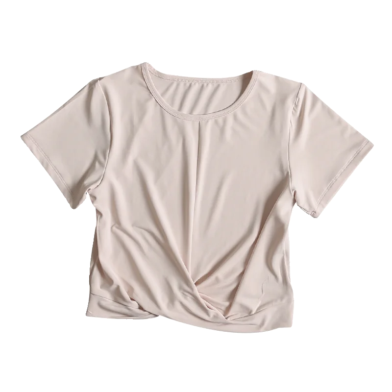 Tops esportivos para mulheres no verão pilates pilates yoga ternos fino jogging de manga curta camiseta internet celebridade ternos de fitness