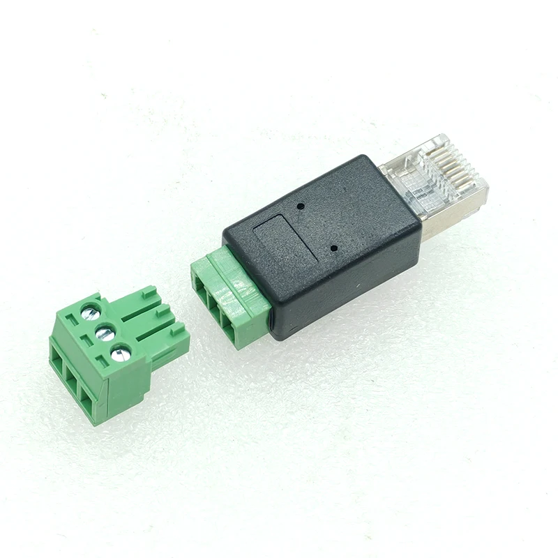 Imagem -04 - Terminal de Cristal Rede Conector Rs232 Porta Serial 485 Terminal Servo Encoder Adapter 100 Pcs Rj45 a 845