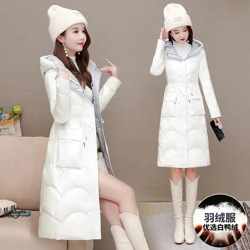 

Winter Jackets Women's Clothing 2023 New Down Jackets Hooded Parka Thicken Warm White Duck Down Coat Female Long Outwear