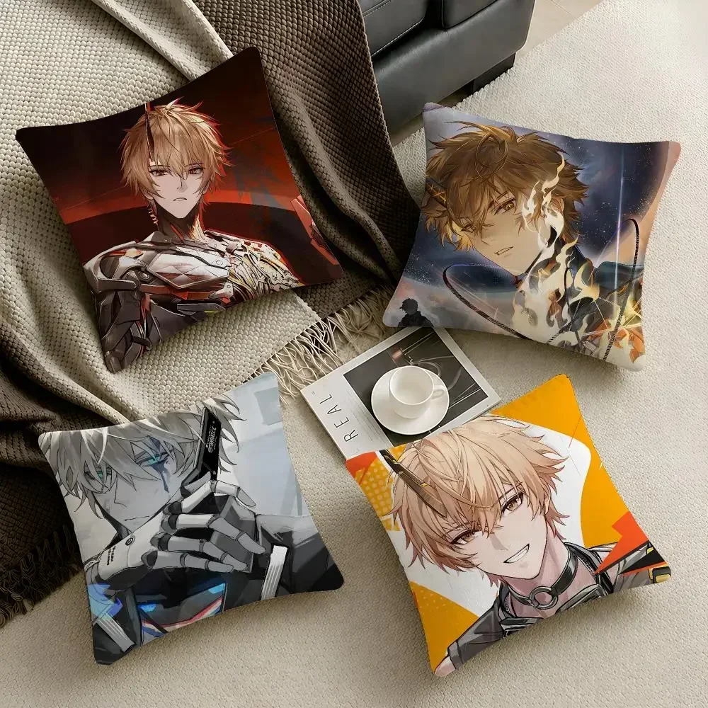 Game Punishing Gray Raven Kamui Chibi Cushion Cover Throw Pillow Soft Short Plush Durable Colorfast Sofa Bedroom HomeDecor Gift