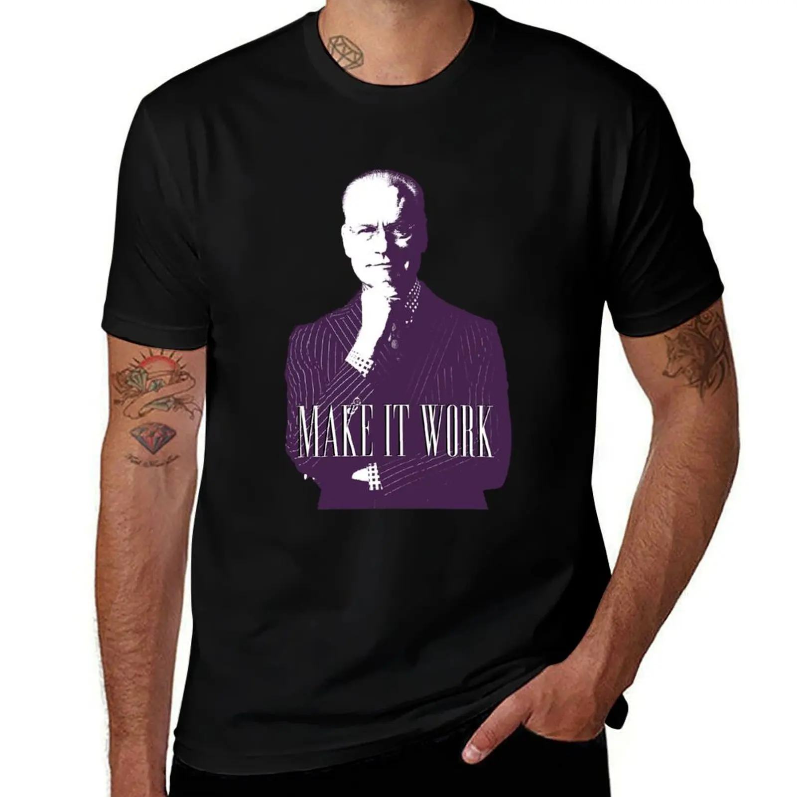 Tim Gunn Tim Gunn Make It Work Sticker T-Shirt Sweat Absorbing Sports Tee Shirt T-Shirt
