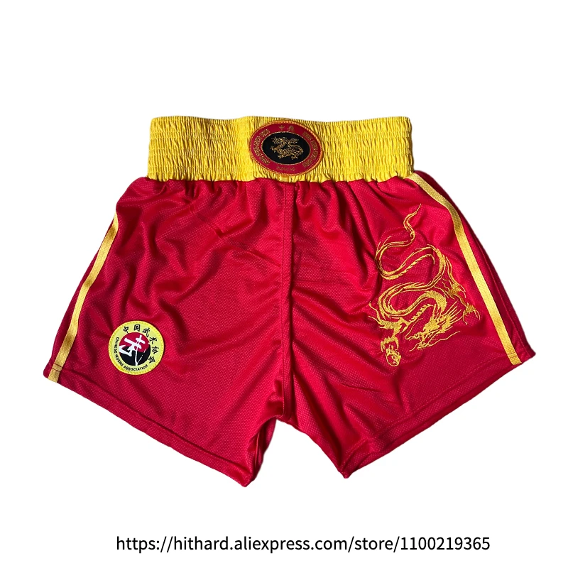 Conjunto de camisa y pantalones cortos de boxeo, pantalones cortos bordados de Muay Thai para hombres, mujeres y niños, uniforme de boxeo Sanda Wushu, ropa de equipo de artes marciales MMA