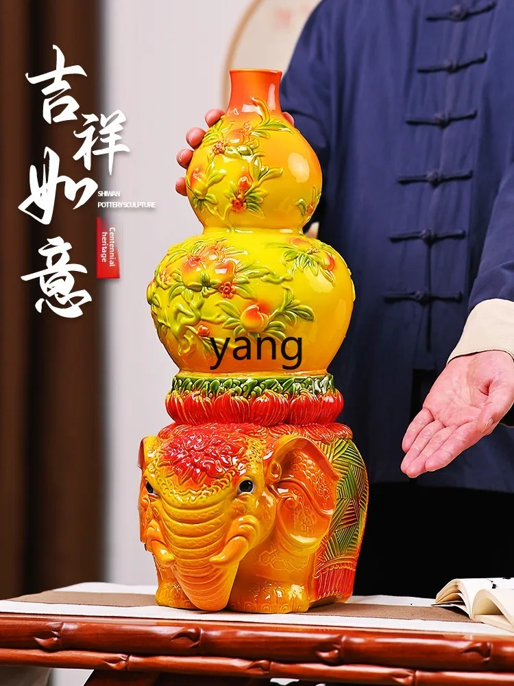 LH  living room Wangzhai ornament a pair of ceramic living room sofa edge high-end decorations