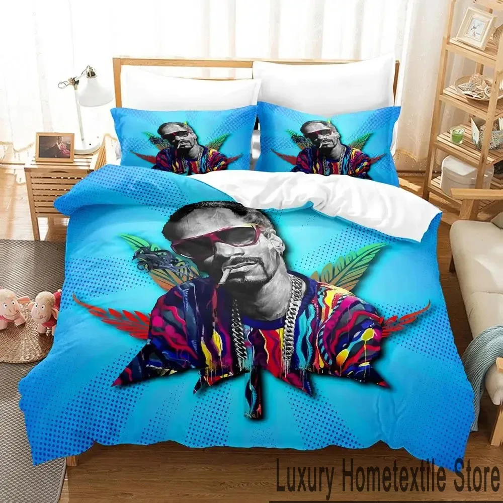 3D Print Snoop Dogg Rapper Bedding Set Boys Girls Twin Queen King Size Duvet Cover Pillowcase Bed boys Adult Home Textileextile