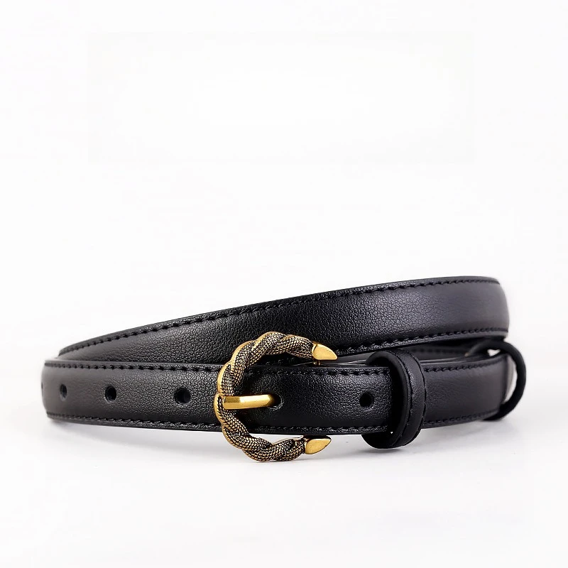 Belt Women Retro Round Buckle Thread Decoration Versatile Waist Cinching Dress Trousers Waistband Women