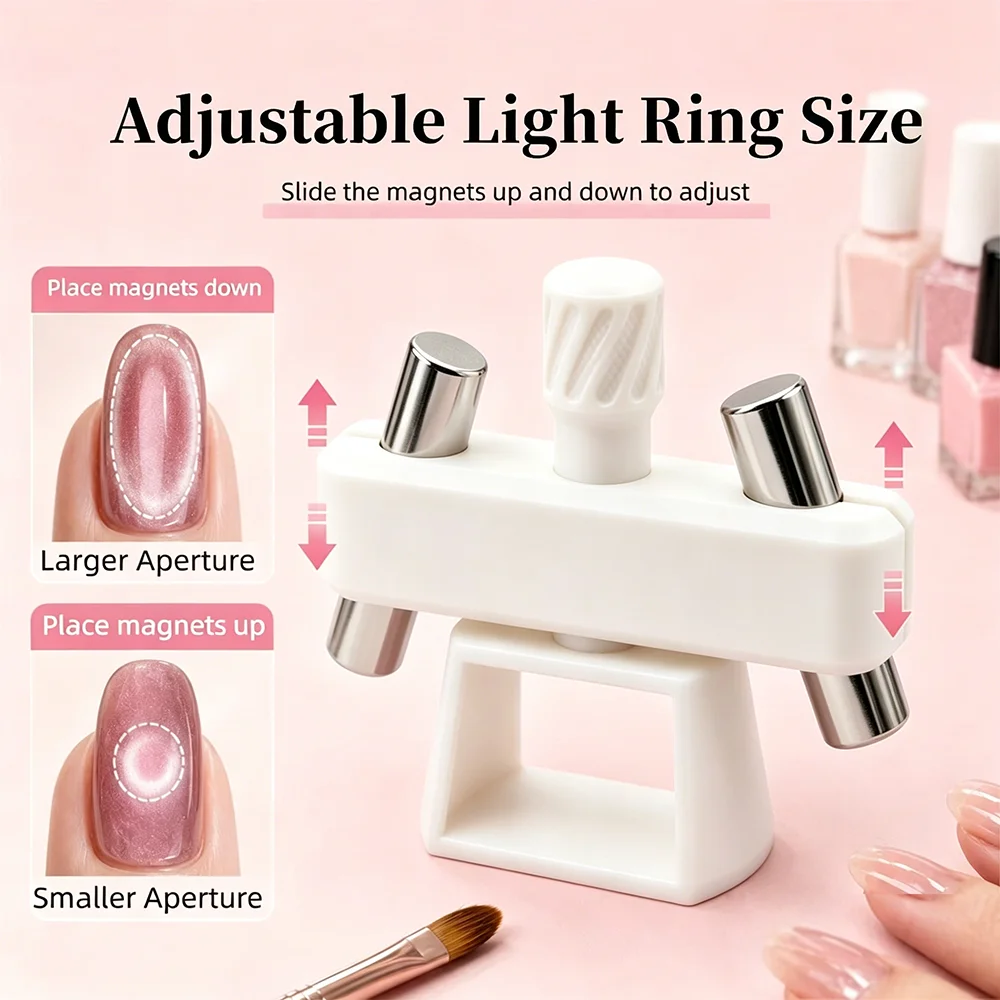 New Circular Cat Eye Nail Art Black Hole Magnet Strong Nail Art Gel Polish Guide Tool DIY Magnetic Nail Helper Manicure Design