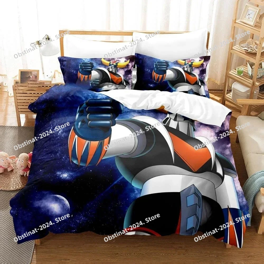 

Cartoon Goldorak Grendizer Printed Bedding Duvet Cover Set Soft and Comfortable Perfect Children Room Decoration