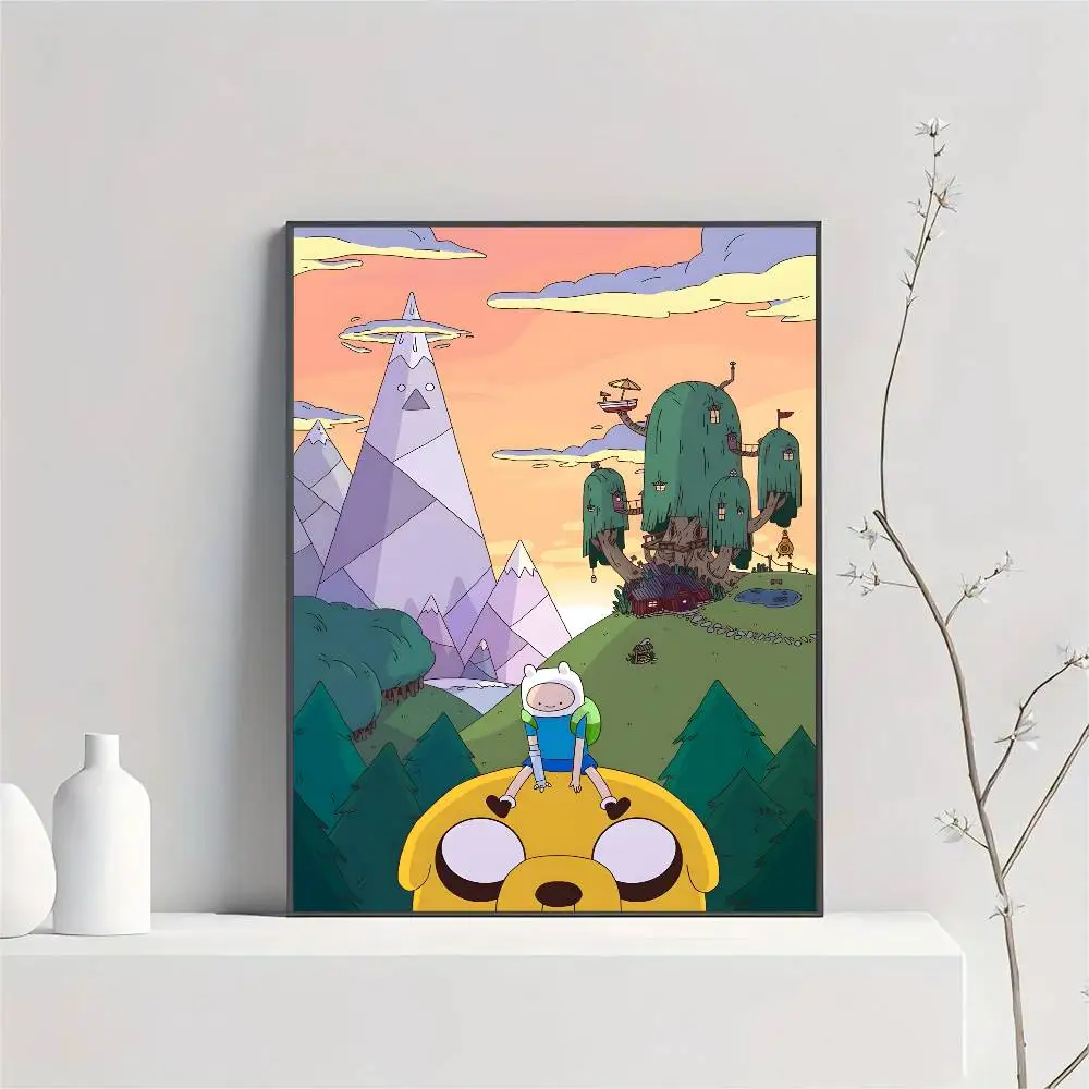 Anime-Poster, hochwertige selbstklebende Wandkunst-Dekorationen, Farbdrucke, A-Adventure Cartoon Time Sticky – Detail 13