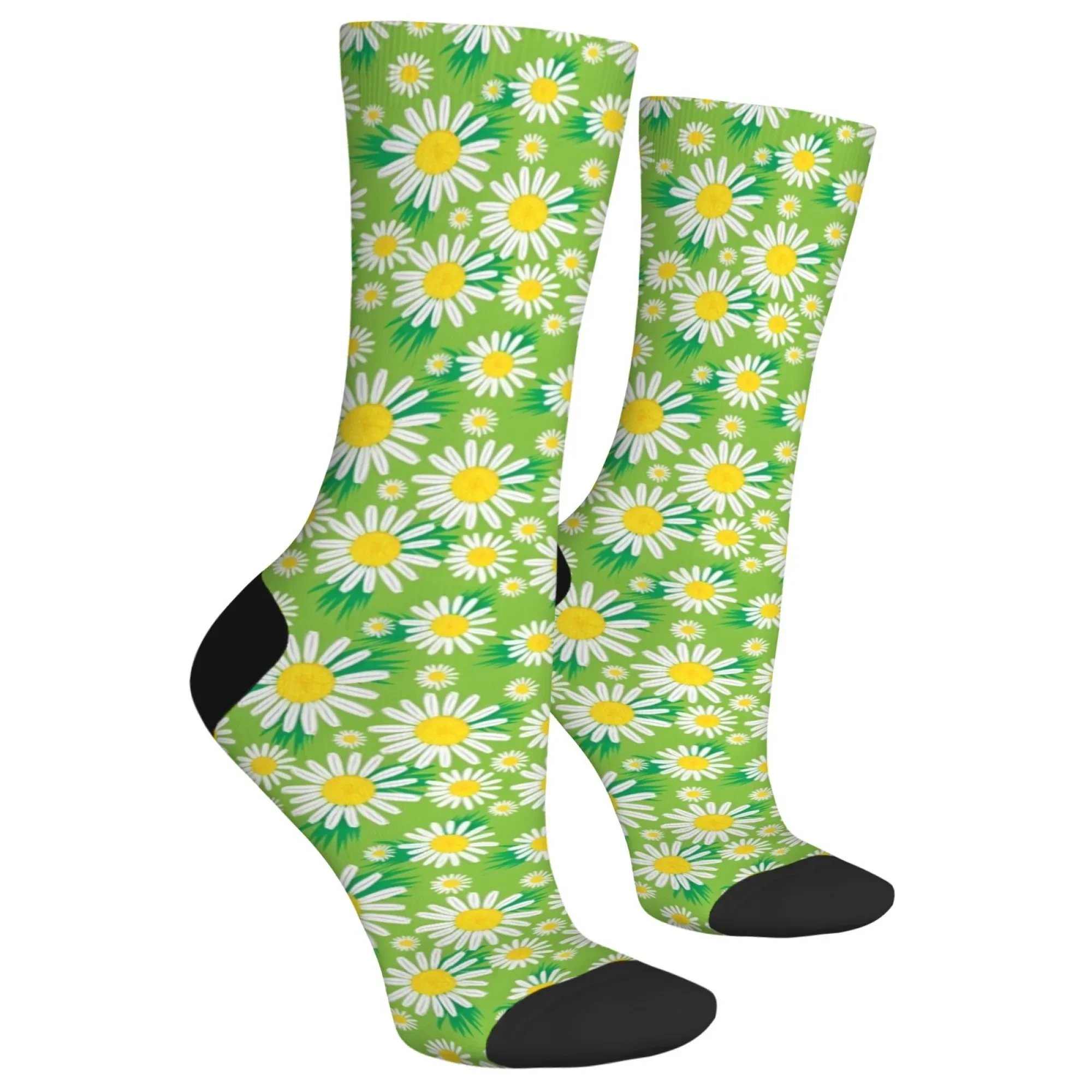 ديزي زهرة لطيف رجل إمرأة الجوارب الجدة سعيد متعة جوارب ضغط هدية فريدة مريحة عدم الانزلاق جوارب رياضية غير رسمية