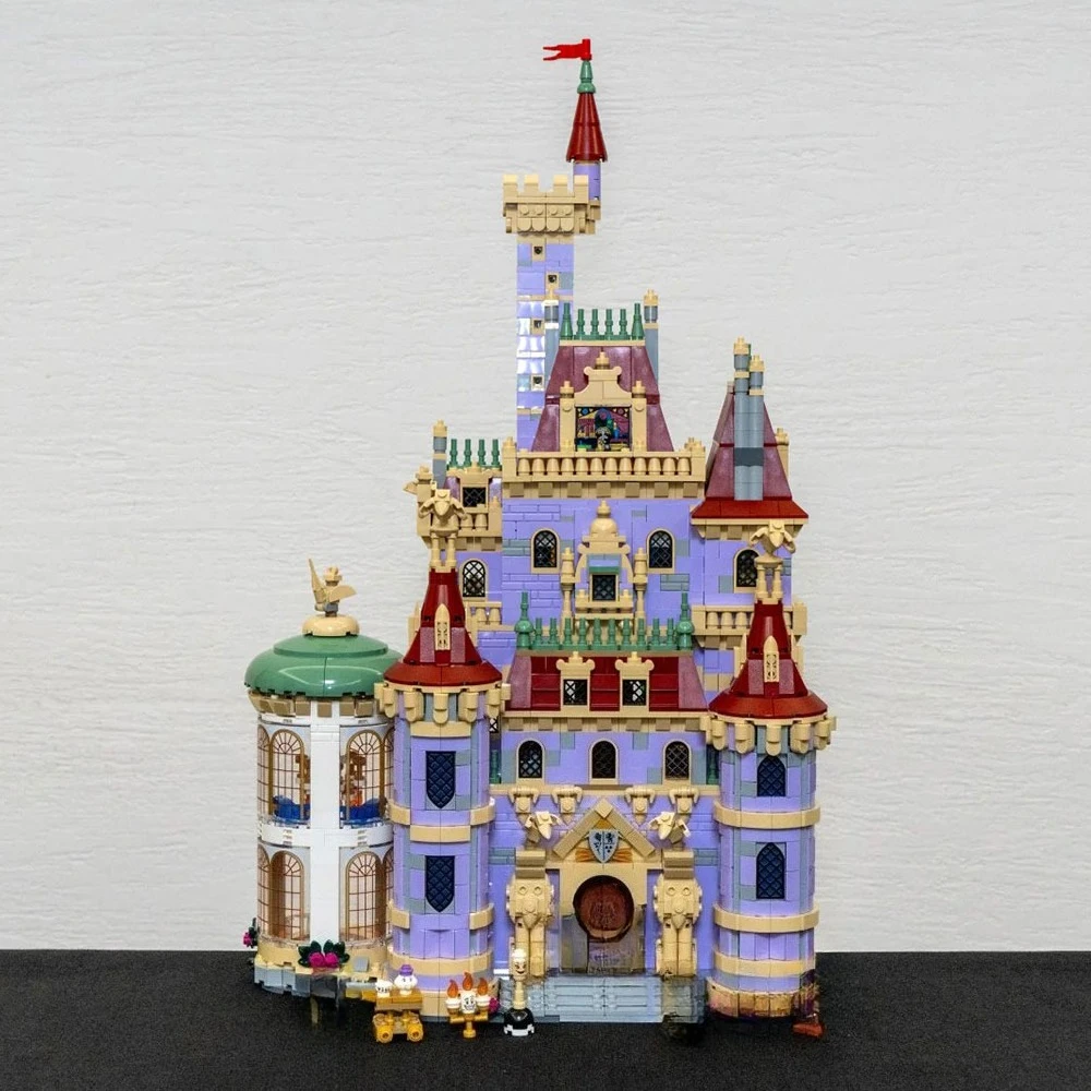 2916 pièces château de la belle et de la bête créative avec 5 figurines blocs de construction assembler des briques jouet cadeau pour les enfants adultes