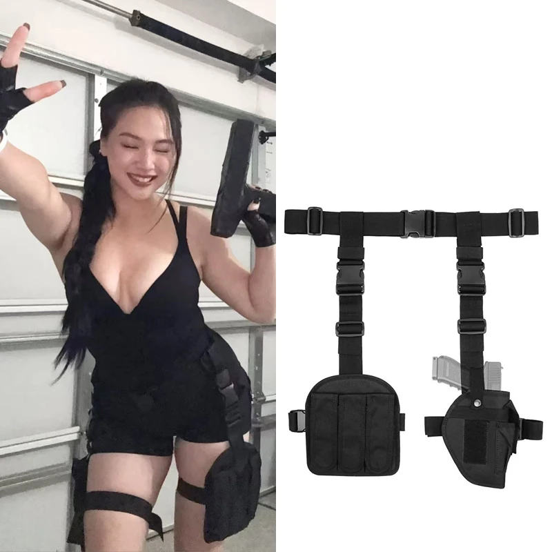 戦術多機能3点セット-男女兼用-ウィンドストーム-レッグバンドコンボ-トリプルマガジン-ウエストバッグ-トレンド-アウトドア-旅行用