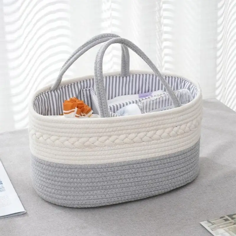 Large Capacity Baby Diaper Storage Basket Portable Nappy Organiser Case Container for Nursery and Car Item Store 24BE